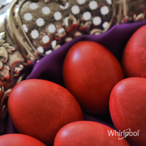 Cooking Orthodox Easter Red Dyed Eggs with Whirlpool's Induction Cooktop
