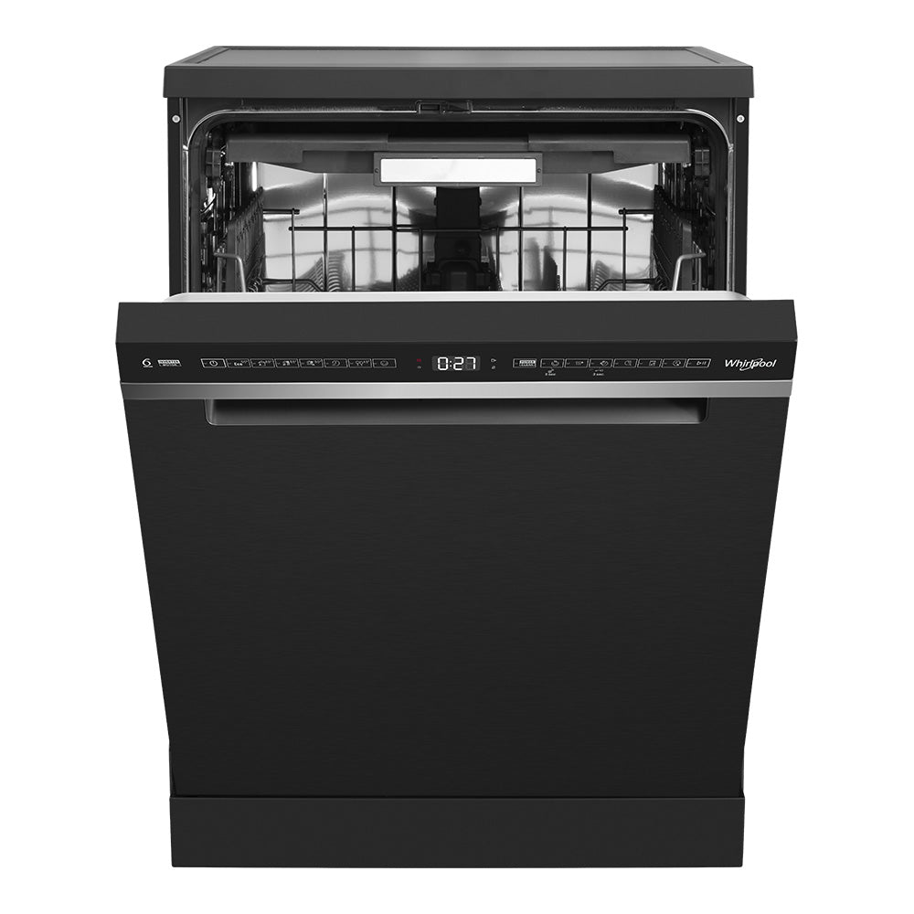 60cm Power Clean Maxi-Tub 15 Place Setting Freestanding Dishwasher In Black