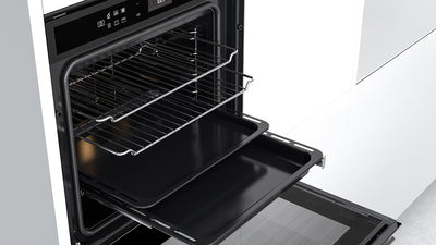 60cm W Collection 6th Sense Pyrolytic Built-in Oven In Black Stainless Steel (Carton Damaged)
