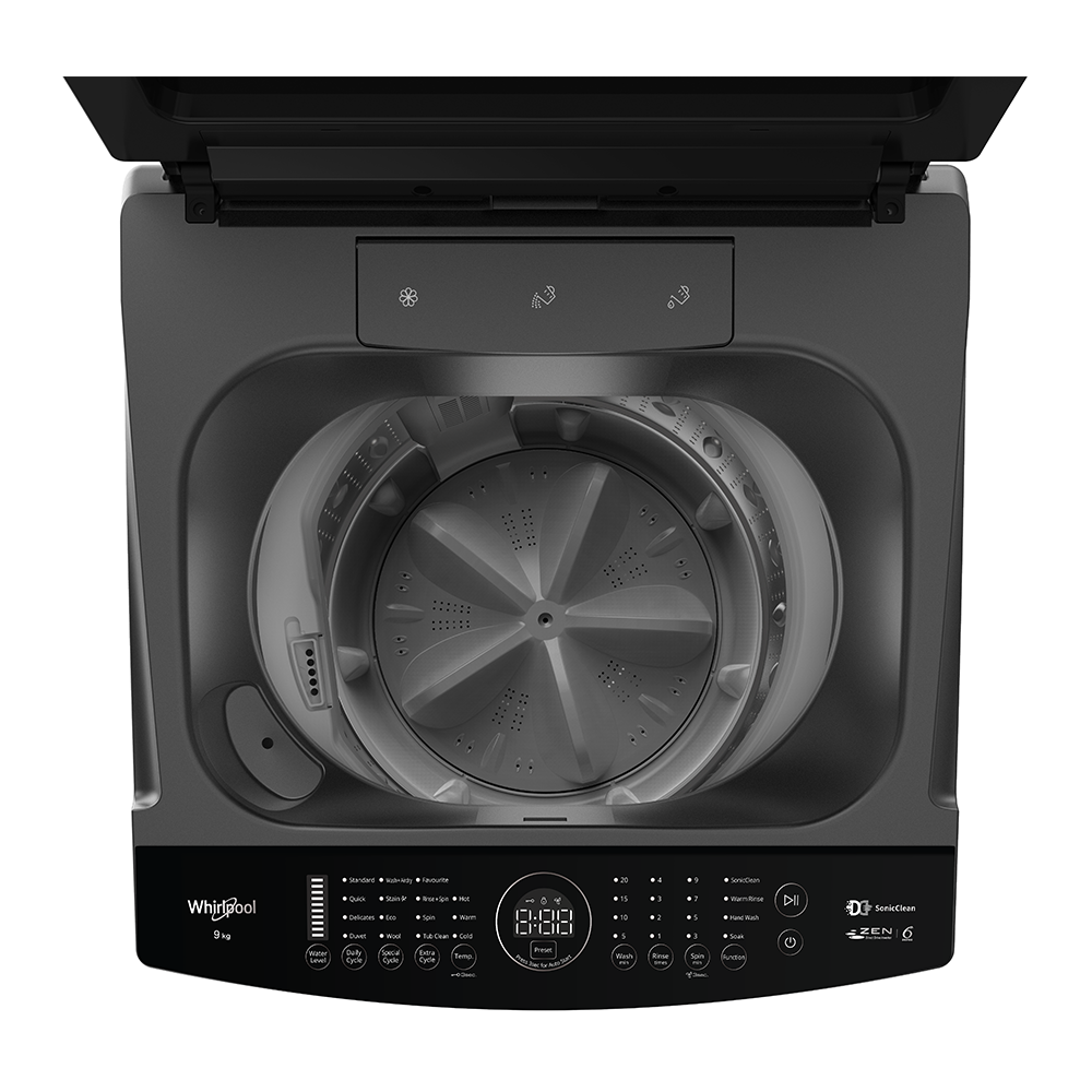 Whirlpool 9KG Sonic Clean Top Load Washer (Grey) VWED9002IG Whirlpool