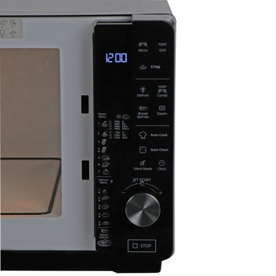 30L 800W Flatbed Crisp & Grill Inverter Microwave In Black (Carton Damaged)