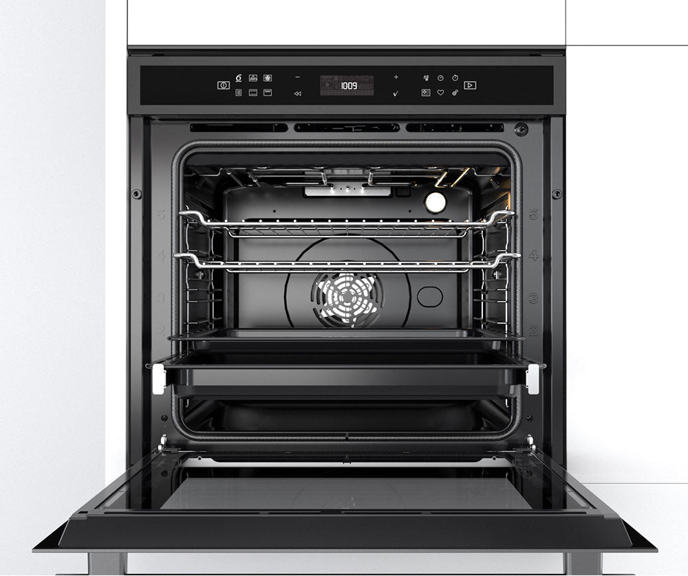 60cm W Collection 6th Sense Pyrolytic Built-in Oven In Black Stainless Steel (Carton Damaged)