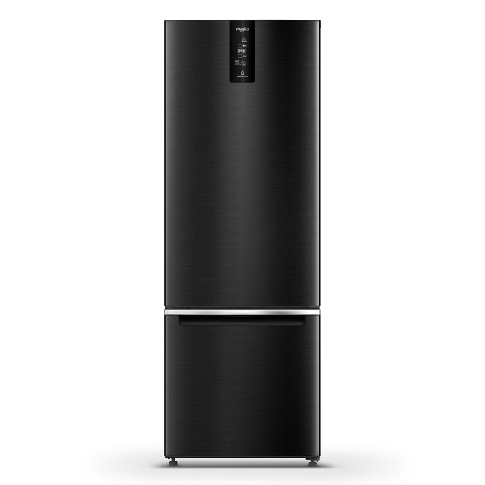 313L Bottom Mount Fridge/Freezer In Black Stainless Steel (Carton Damaged)