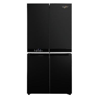 595L French Door Fridge/Freezer In Dark S/Steel